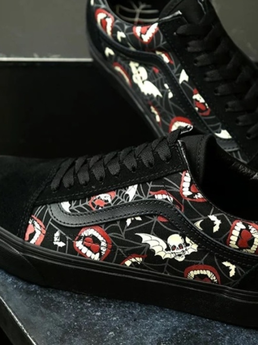 Vans Glow Fright Old Skool Vampire Shoes